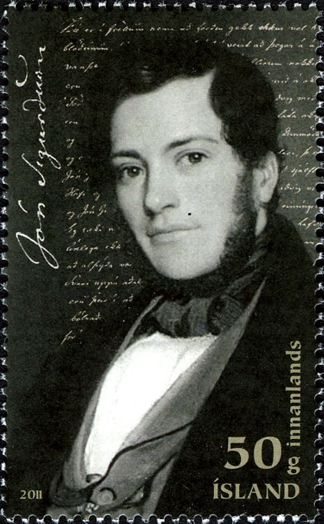 President Jón Sigurdhsson as young man