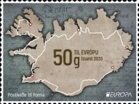 Map Of Iceland with Postal Route
