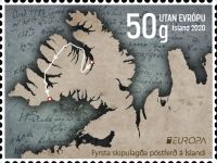 Map of Northwest Iceland with First Postal Route