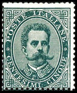Effigy of Umberto I within an oval