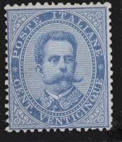 Effigy of Umberto I within an oval
