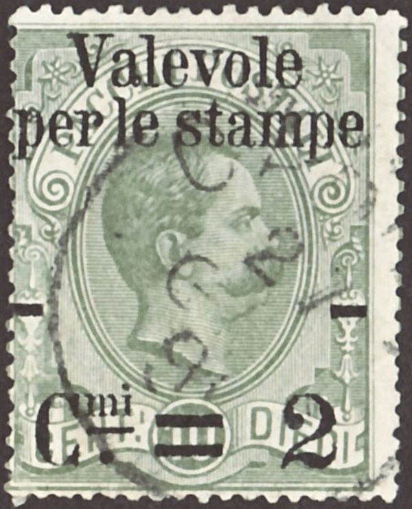 Effigy of Umberto I within an oval