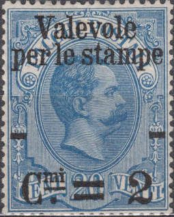 Effigy of Umberto I within an oval
