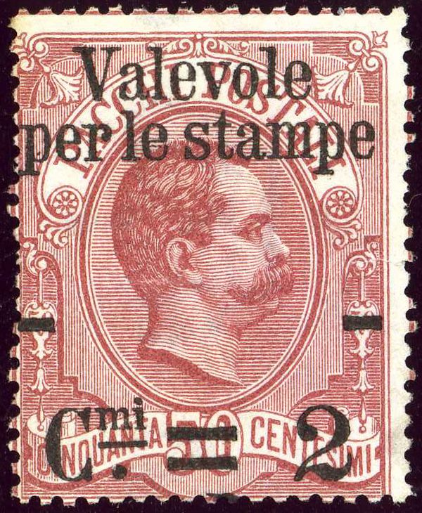 Effigy of Umberto I within an oval