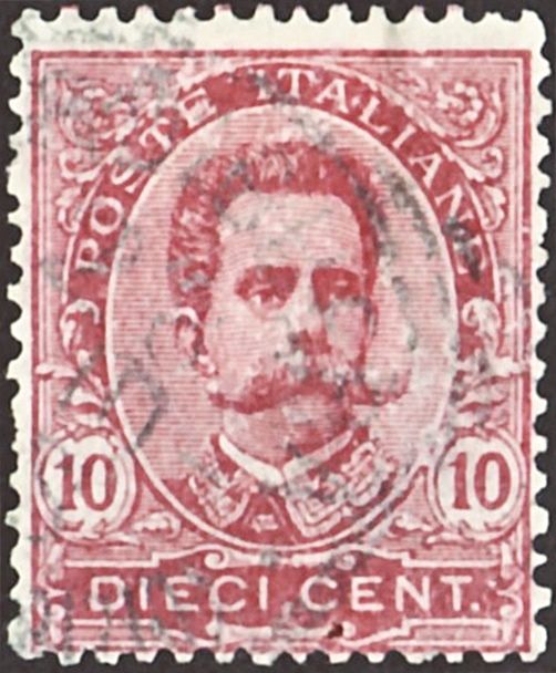 Effigy of Umberto I within an oval