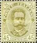 Effigy of Umberto I within an oval