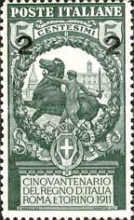 Jubilee of Italian Kingdom, ovpt.