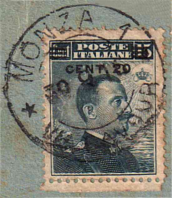 King Vittorio Emanuele III (1869-1947), facing right, ovpt.