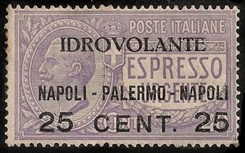 King Vittorio Emanuele III - Overprinted with Idrovolante