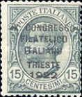 Philatelic Congress, Triest, overprinted
