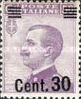 King Vittorio Emanuele III (1869-1947) facing left, ovpt.