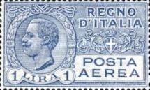 Airmail - King Vittorio Emanuele III within an oval
