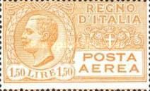 Airmail - King Vittorio Emanuele III within an oval