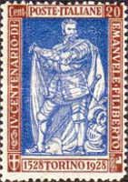 Portrait of Emmanuele Filiberto di Savoia - Perf. 13½