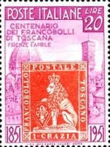 1st Stamp of Tuscany and View of Florence