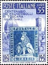 1st Stamp of Tuscany and View of Florence