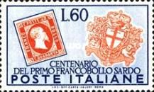 40 Cents of Sardinia and Coat of Arms of Turin