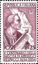 Portrait of Amerigo Vespucci and Map