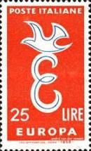 Peace Dove over Letter 'E'