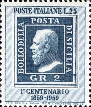 Sicily 2gr. Stamp of 1859