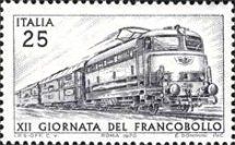 12th Stamp Day - Mail Train, Electric Locomotive E444