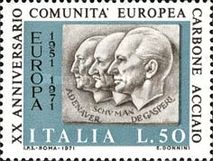 Adenauer, Schuman and de Gasperi