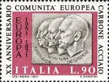 Adenauer, Schuman and de Gasperi