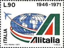 Alitalia Emblem and Globe