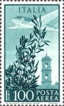 Olive Tree, Airplane and Tower of Campidoglio