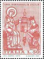 King William offering Church to the Virgin Mary