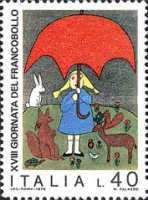 18th Stamp Day - Girl with Animals