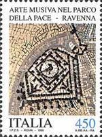 Byzantine Mosaic, Parco della Pace, Ravenna