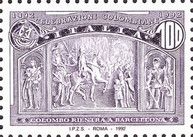 Columbus Welcomed at Barcelona