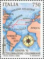 Route Map of Columbus's First Voyage