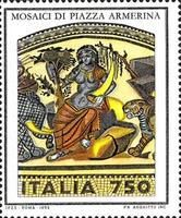 "Africa" (mosaic), Roman villa, Piazza Armerina, Enna
