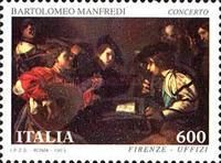 "Concert" by Bartolomeo Manfredi (Uffizi Gallery, Florence)
