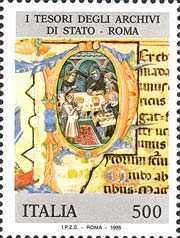 Illuminated Letter 'P' (Rome Archives)