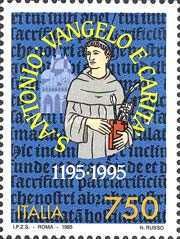 St Antony, Holy Basilica (Padua) and Page of Gospel