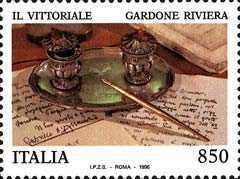 Inkwells, Pen and Manuscript of Gabriele d'Annunzio