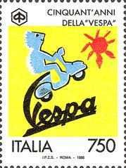 50th Anniversary Production of Vespa Motor Scooters