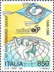 Infant and UNICEF Emblem