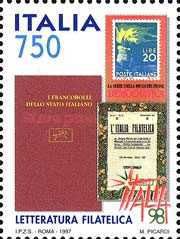 Italia 98 International Stamp Exhibition- Philatelic Literat