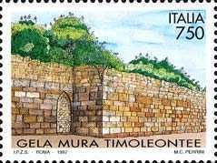 Archaeological walls or Timoleontee of Gela