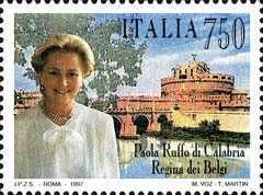 Queen Paola of Belgium (1937- ) and Castel Sant'Angelo
