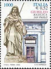 St Paul (statue) and Holy Door, St Peter's Basilica, Rome