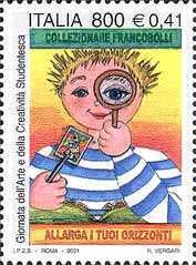 Collecting stamps