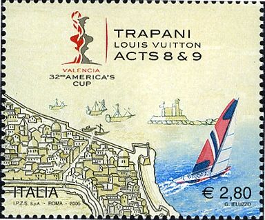 Map of Trapani and Ship