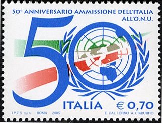 50th anniversary of the admission of Italy to UNO