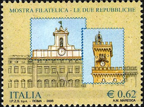Montecitorio Palace and Public Palace on Mount Titano