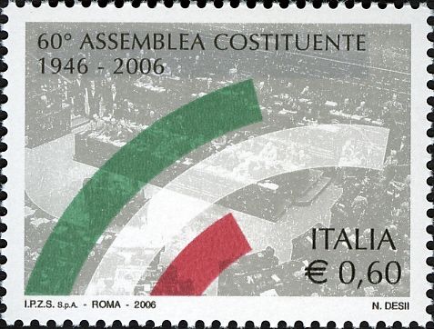 Sitting of the Constitutional Assembly and Italian Colours